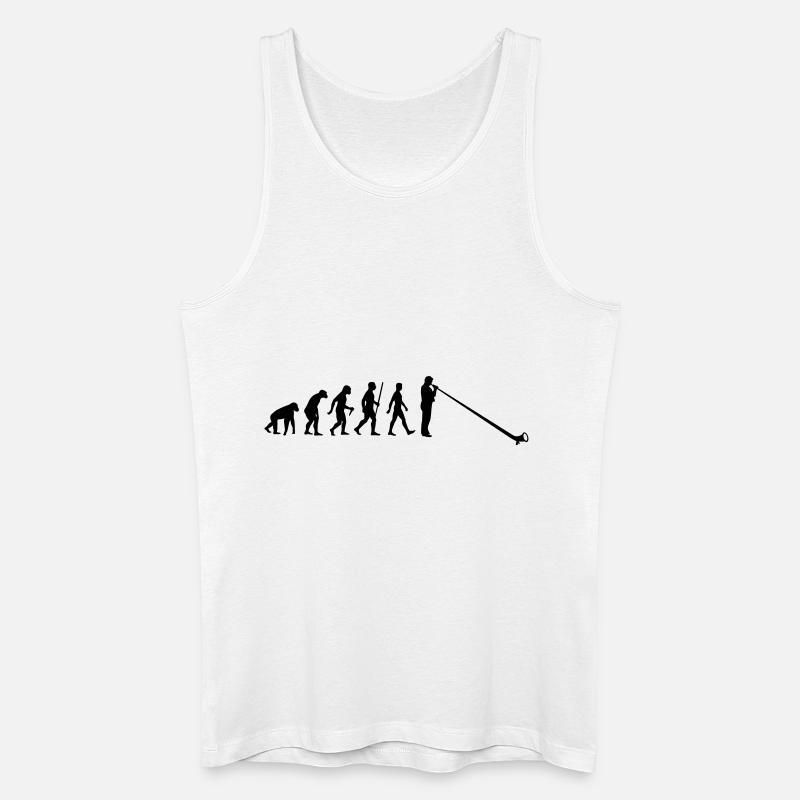Evolution Alpenhorn - Männer Bio Tank Top - Weiß