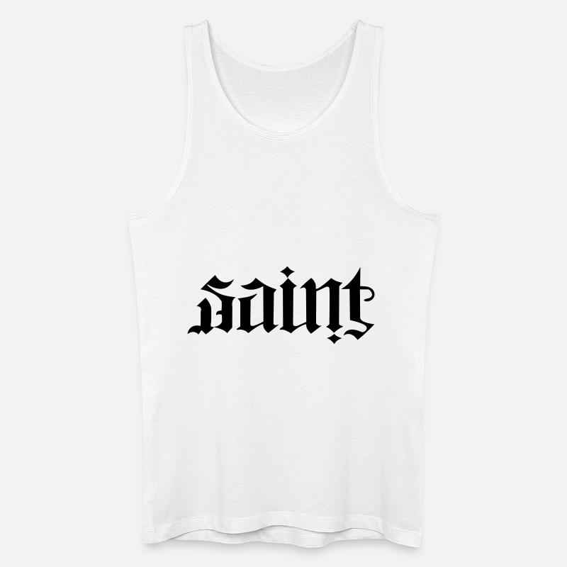 Saint Ambigramm - Männer Bio Tank Top - Weiß