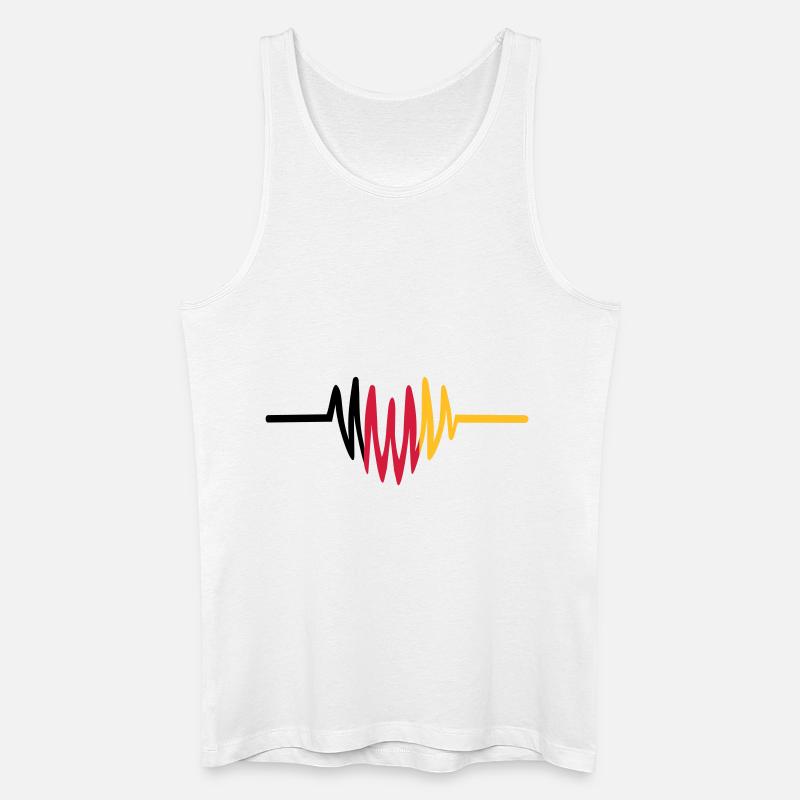 Deutschland Herz - Männer Bio Tank Top - Weiß