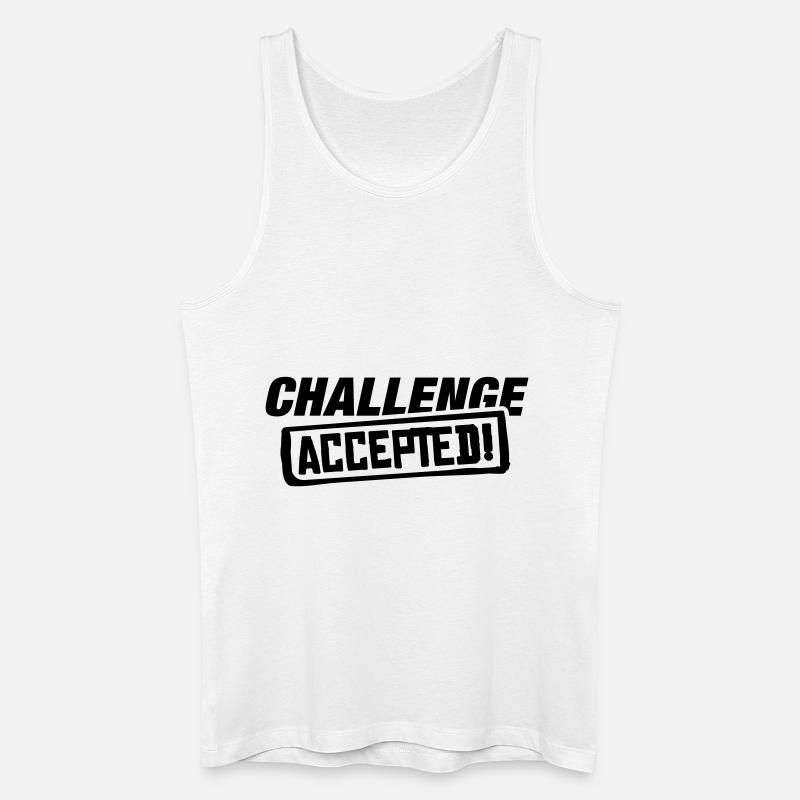 challenge_accepted_ak1 - Männer Bio Tank Top - Weiß