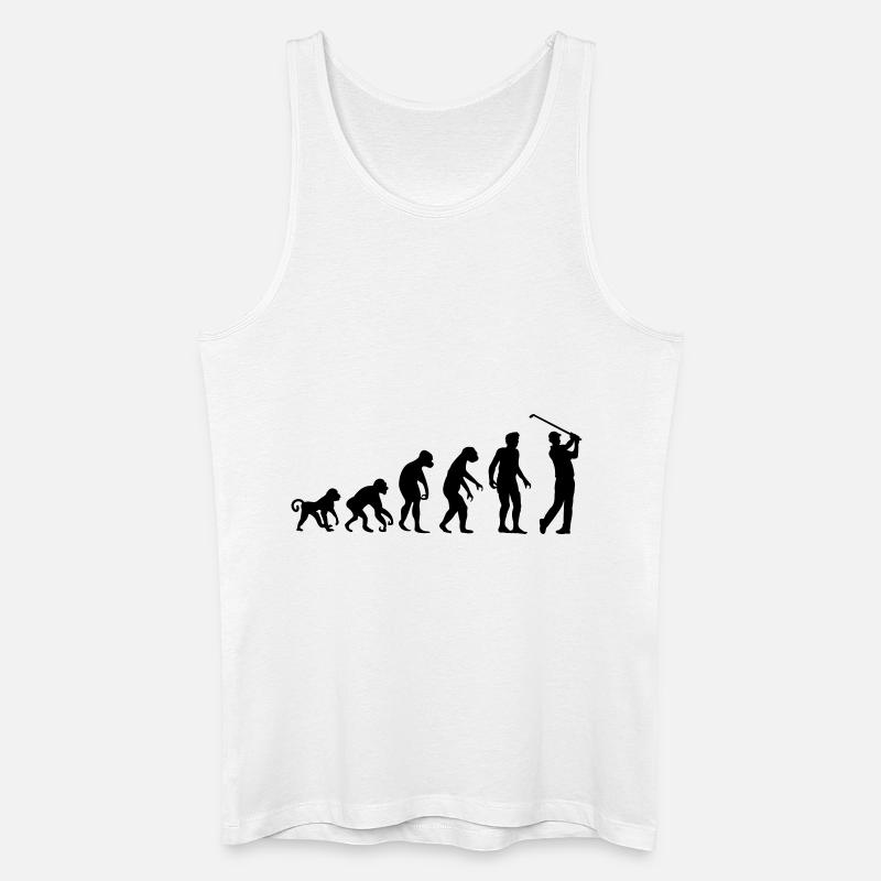 golf_evolution - Männer Bio Tank Top - Weiß