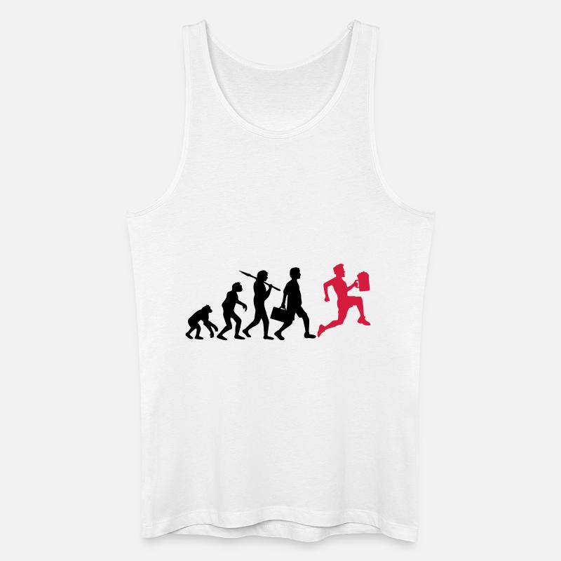 Course boire de bière Evolution - Débardeur bio Homme - blanc