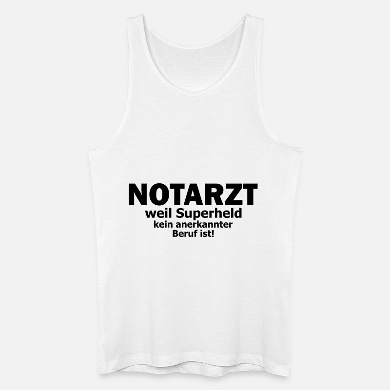 notarzt - Männer Bio Tank Top - Weiß