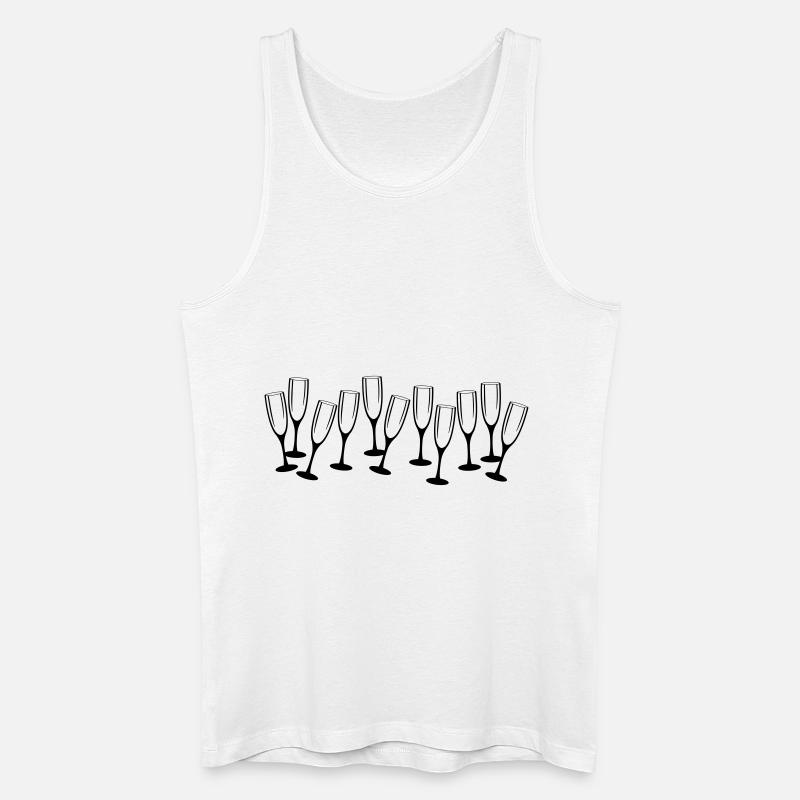 sekt gläser - Männer Bio Tank Top - Weiß