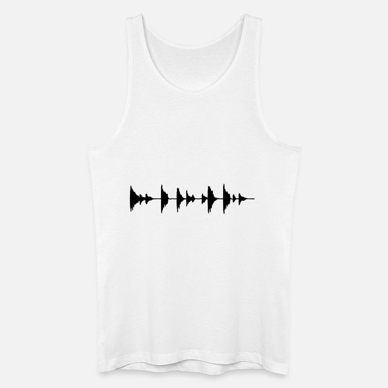 Wellenform - Drumloop - Sample - Beat - Männer Bio Tank Top - Weiß