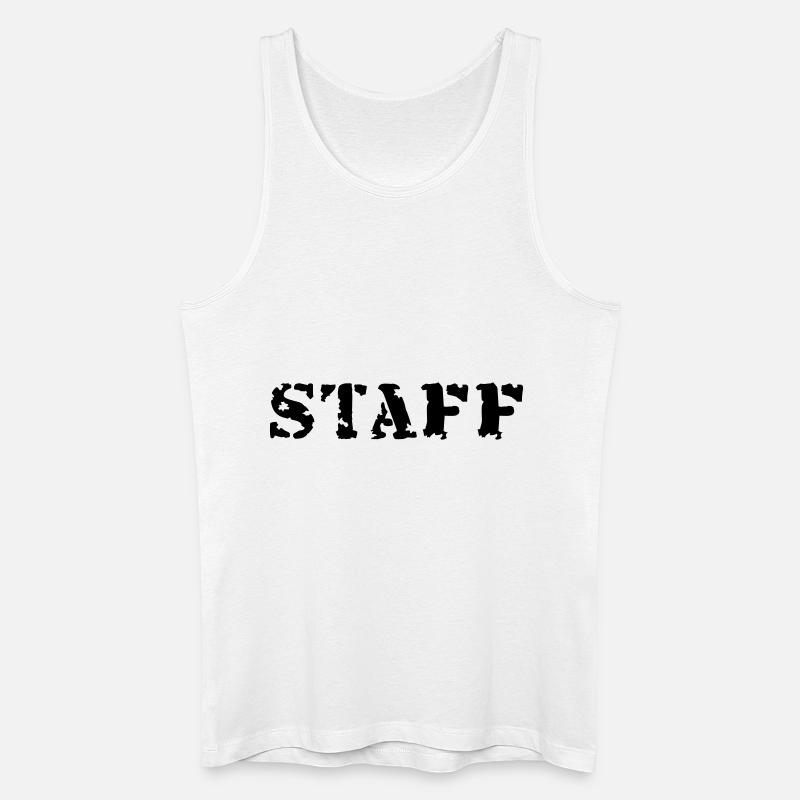 Staff - Männer Bio Tank Top - Weiß