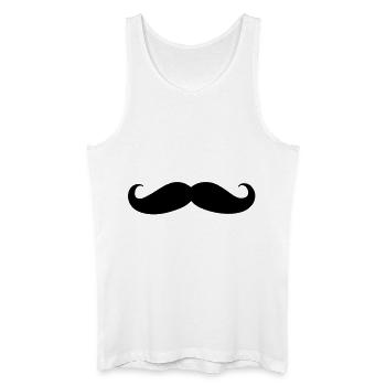 Mustache - Débardeur bio Homme - blanc - Devant