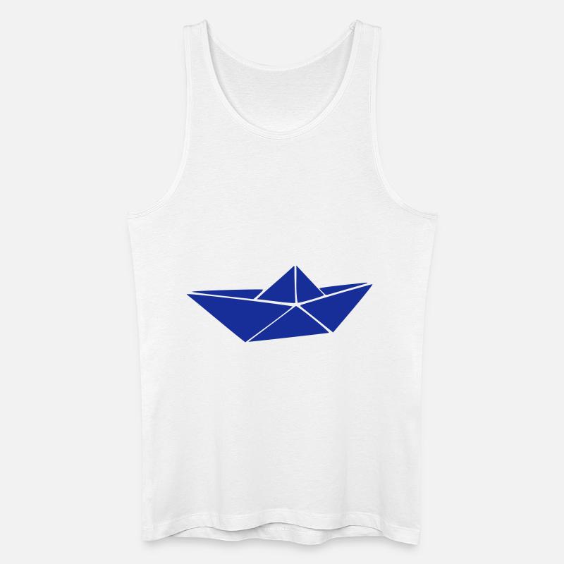 Paper Ship - Männer Bio Tank Top - Weiß