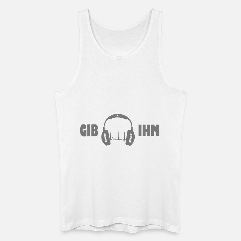 gib ihm kopfhörer exit-shirt - Männer Bio Tank Top - Weiß