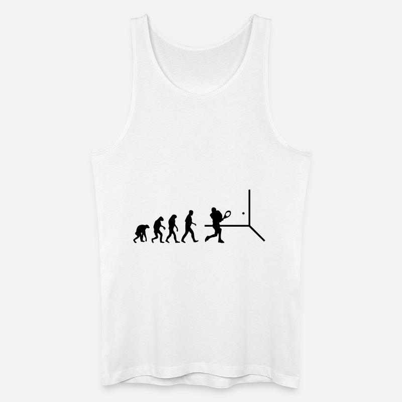 squash evolution - Männer Bio Tank Top - Weiß