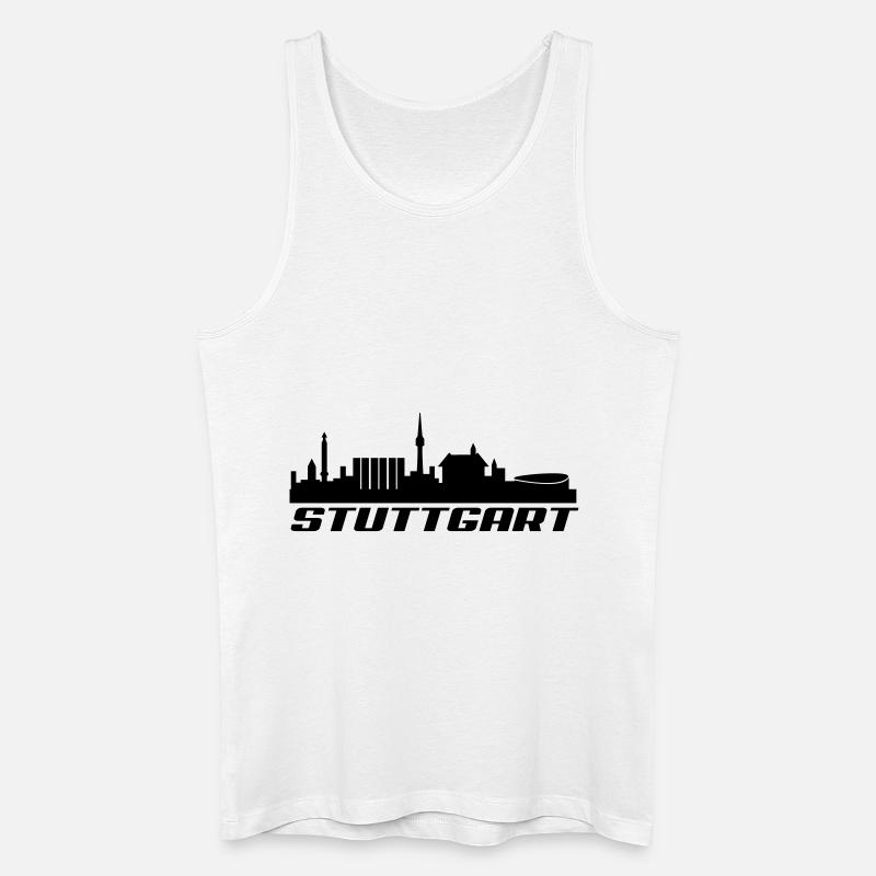 stuttgart2 - Männer Bio Tank Top - Weiß