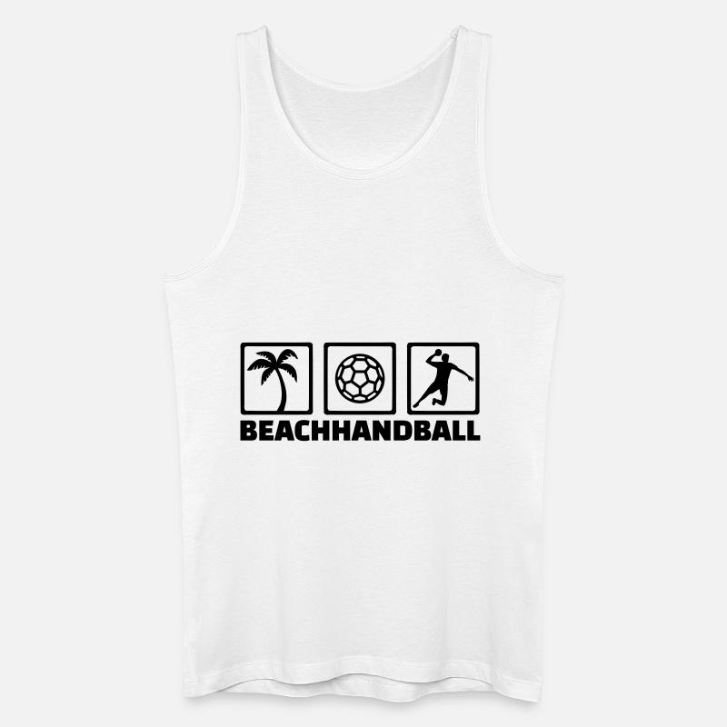 Beachhandball - Männer Bio Tank Top - Weiß