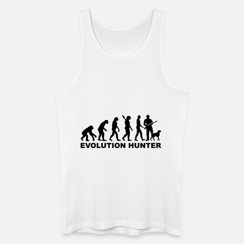 Evolution Hunter - Débardeur bio Homme - blanc