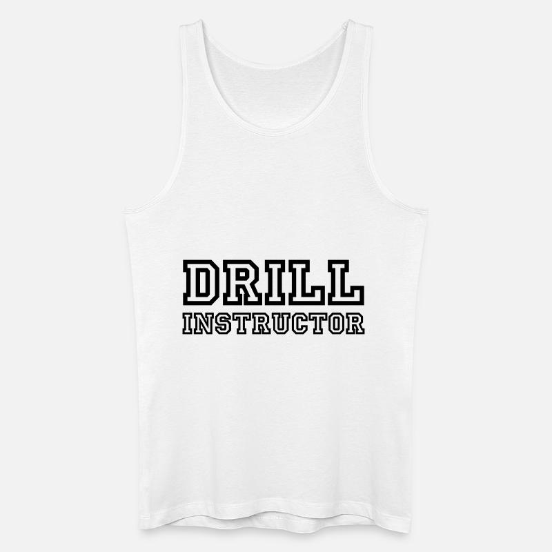 Drill Instructor - Männer Bio Tank Top - Weiß