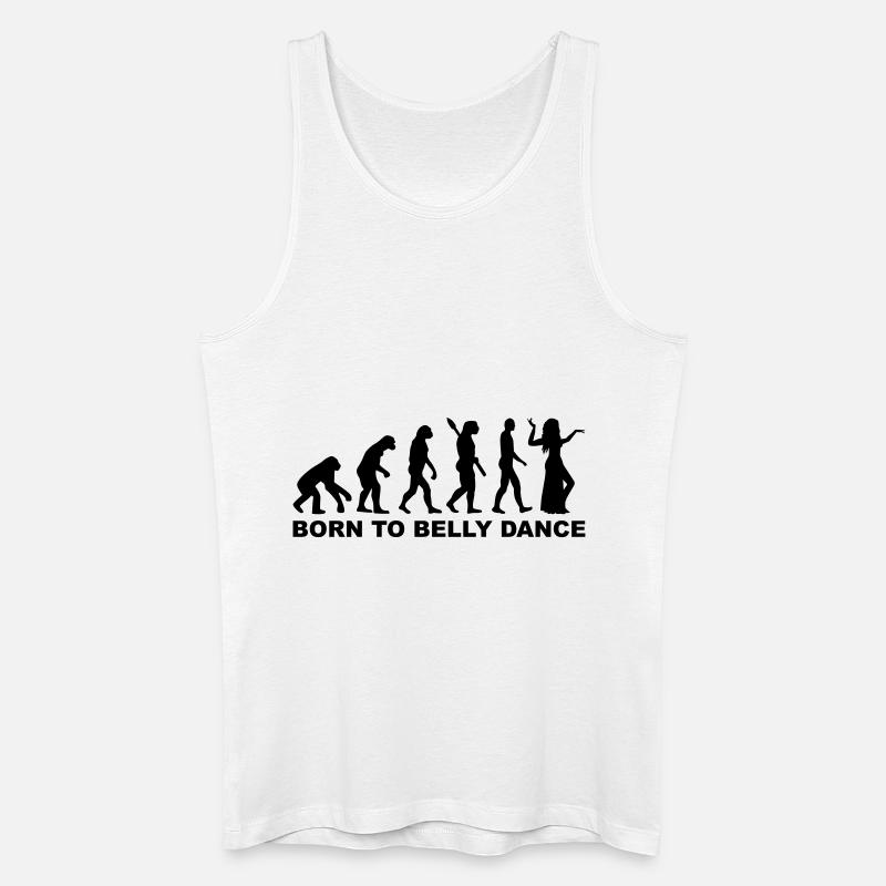 Evolution belly dance - Débardeur bio Homme - blanc