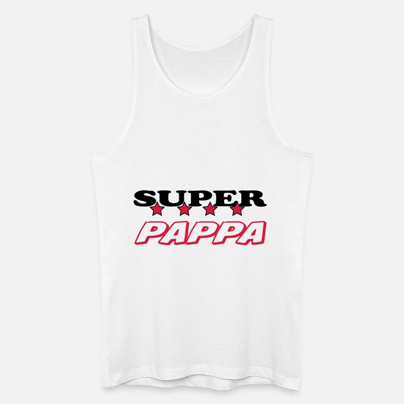 Super pappa - Männer Bio Tank Top - Weiß