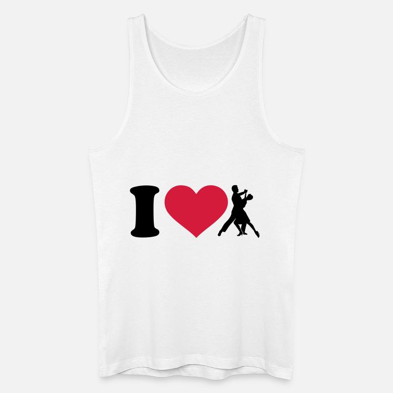 I love Danser - Débardeur bio Homme - blanc