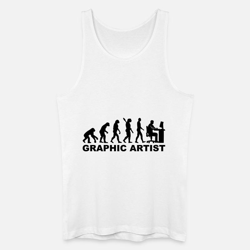 Grafiker - Männer Bio Tank Top - Weiß