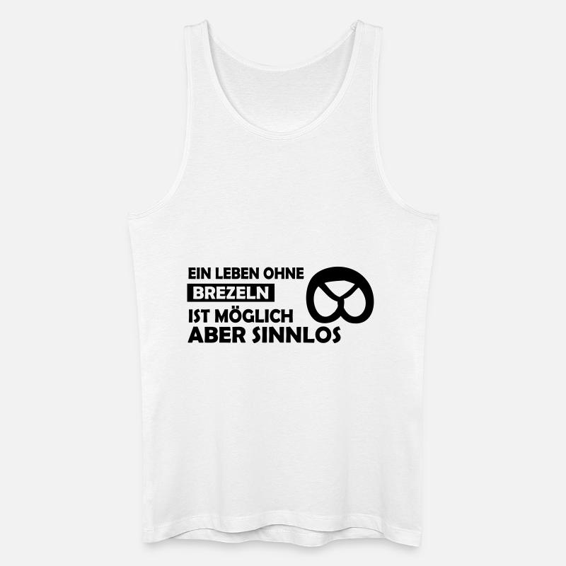 ein leben ohne brezeln - Männer Bio Tank Top - Weiß