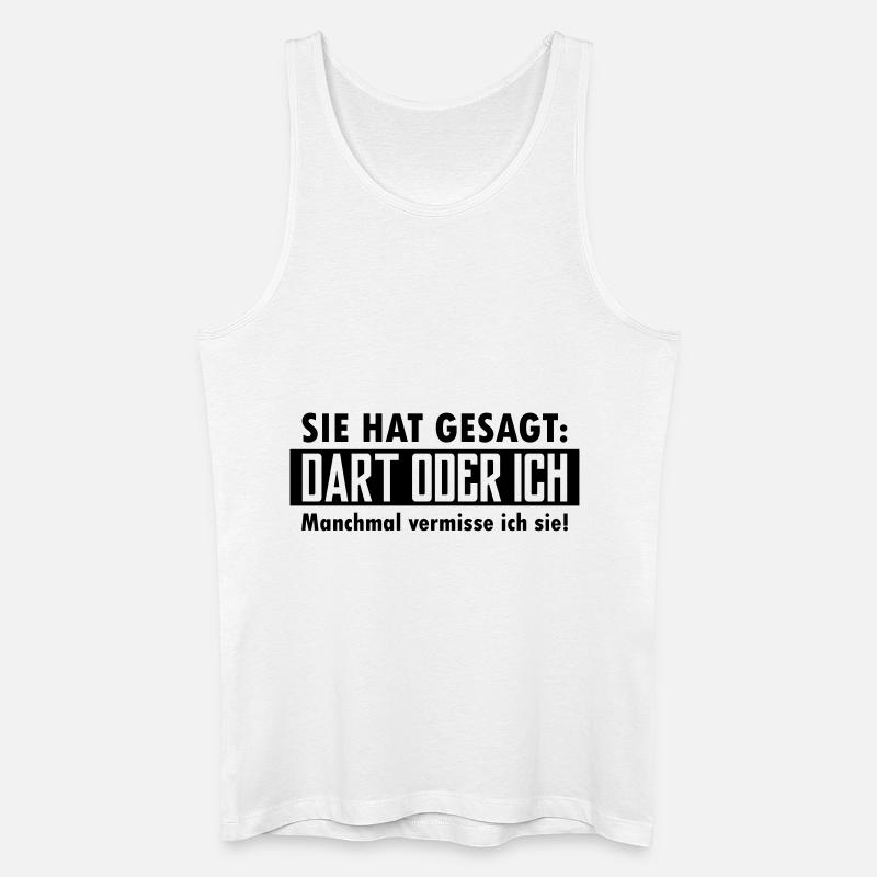 dart oder ich - Männer Bio Tank Top - Weiß