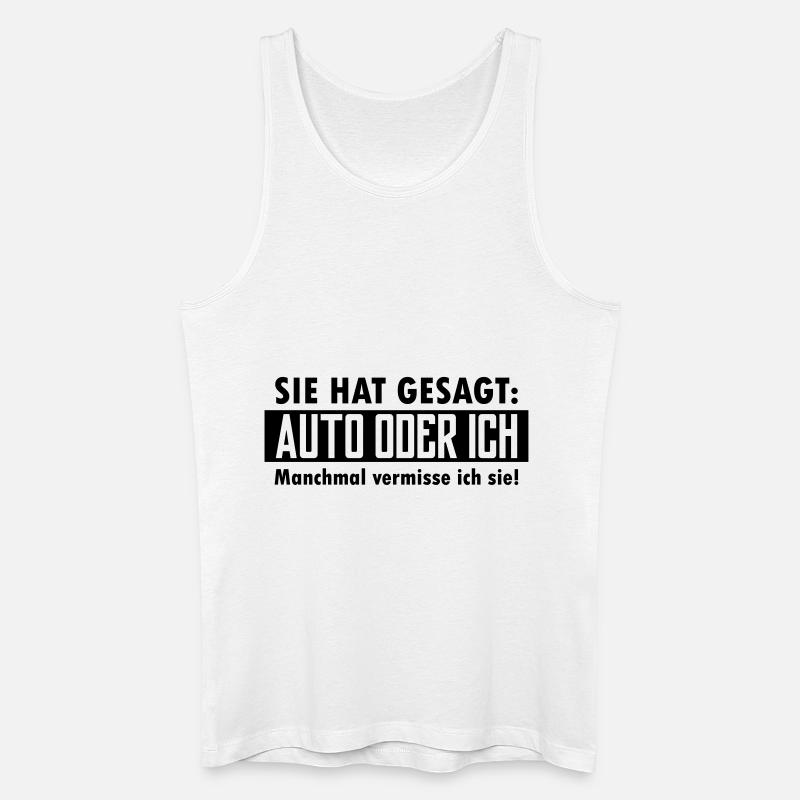 auto oder ich - Männer Bio Tank Top - Weiß