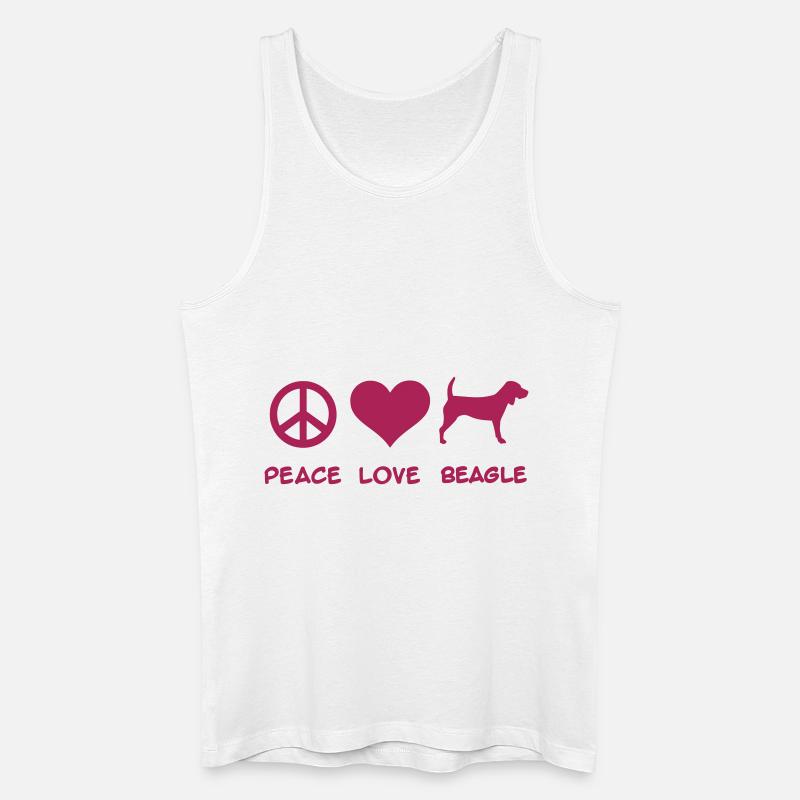 Beagle - Männer Bio Tank Top - Weiß