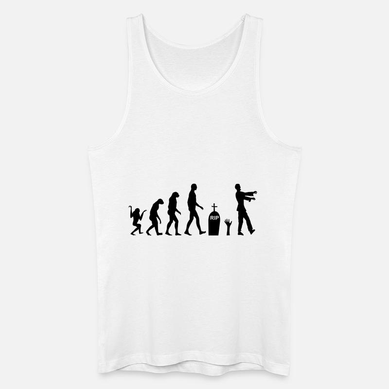 Zombie Evolution 2 - Männer Bio Tank Top - Weiß