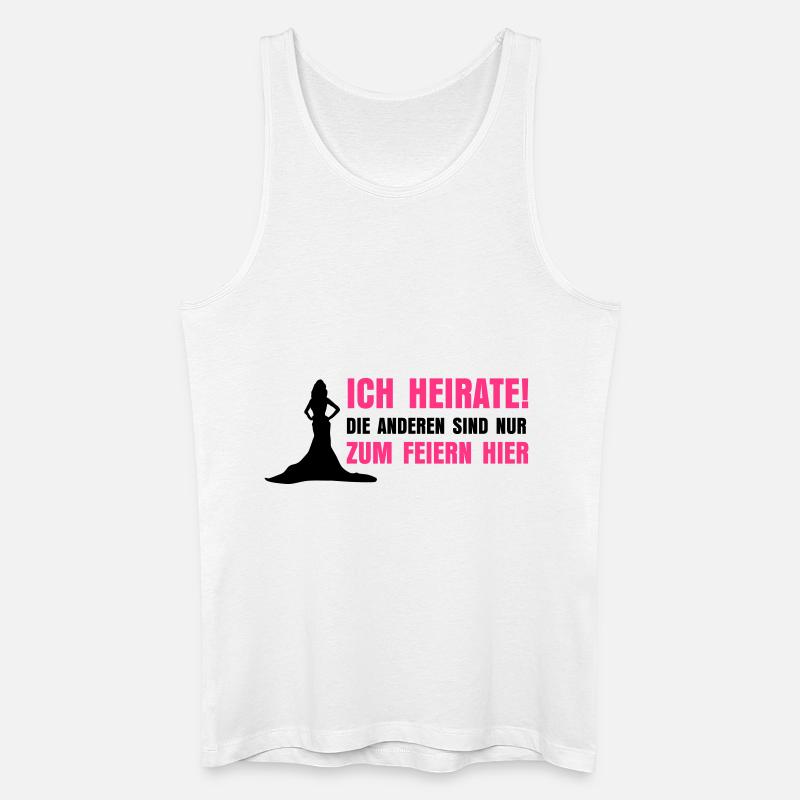 ICH HEIRATE - Männer Bio Tank Top - Weiß