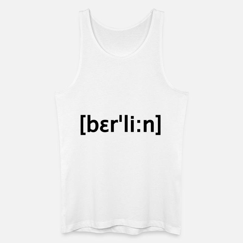 berlin lautschrift - Männer Bio Tank Top - Weiß