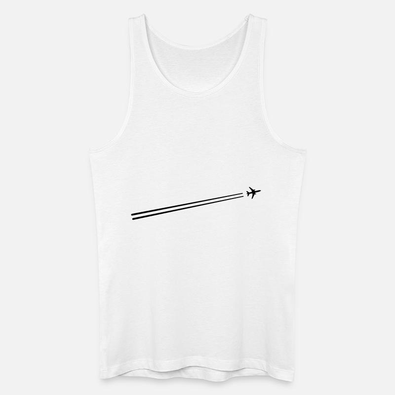 flugzeug - Männer Bio Tank Top - Weiß