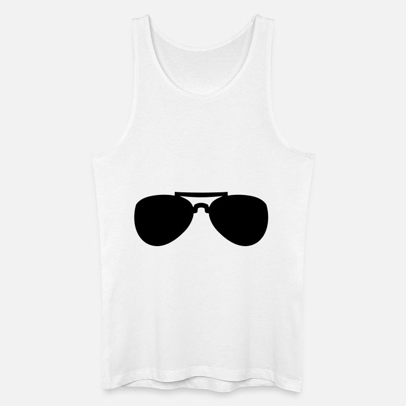 Sonnenbrille - Männer Bio Tank Top - Weiß