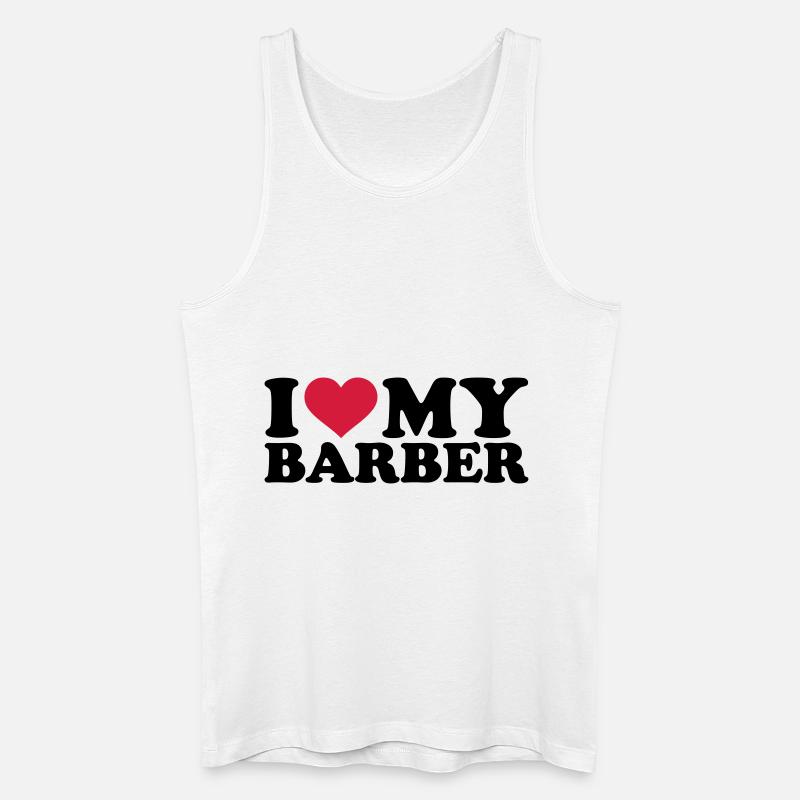 Barbier - Männer Bio Tank Top - Weiß