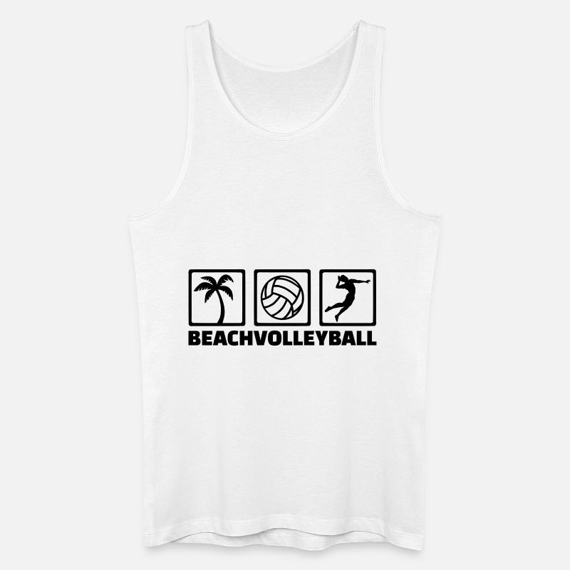 Beachvolleyball - Männer Bio Tank Top - Weiß