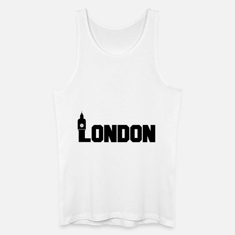 london - Männer Bio Tank Top - Weiß