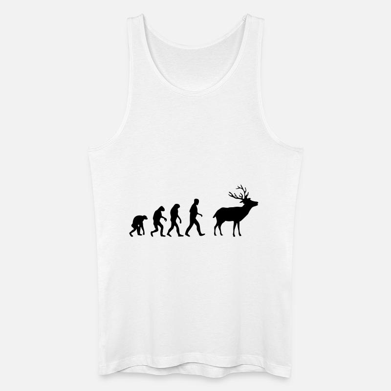 hirsch evolution - Männer Bio Tank Top - Weiß