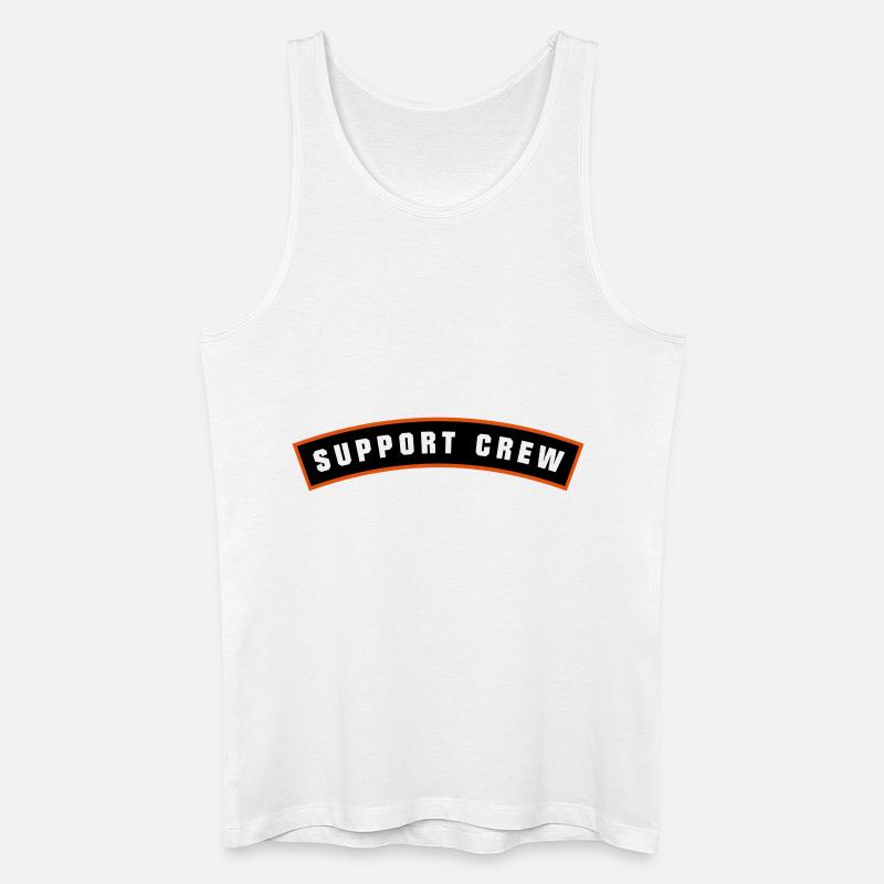 SUPPORT CREW Patch - Männer Bio Tank Top - Weiß
