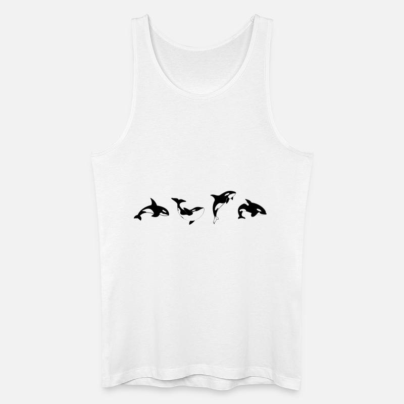 Orca Positions - Geschenkidee - Männer Bio Tank Top - Weiß