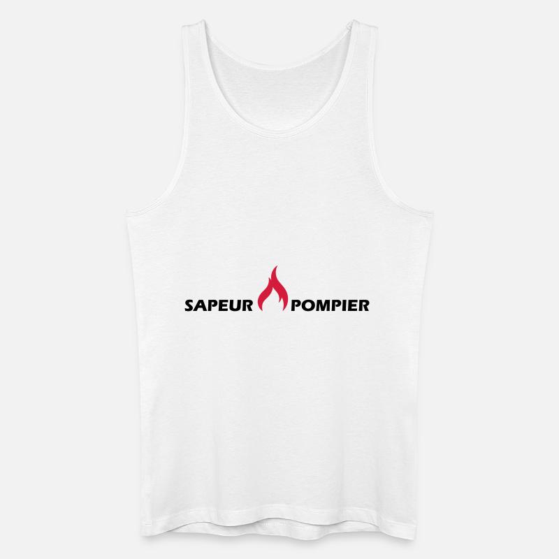sapeur-pompier - Männer Bio Tank Top - Weiß