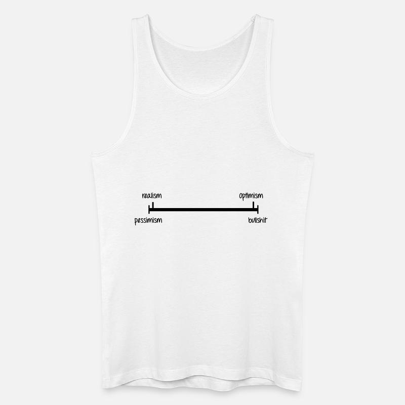 Optimism / Pessimism - Männer Bio Tank Top - Weiß