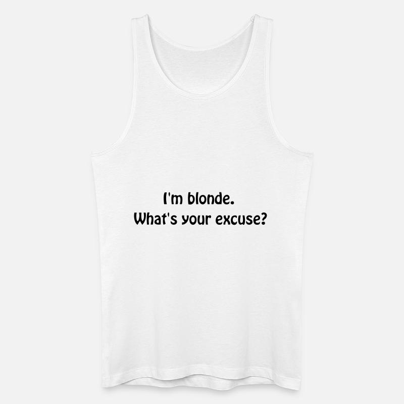 I'm blonde... - Männer Bio Tank Top - Weiß