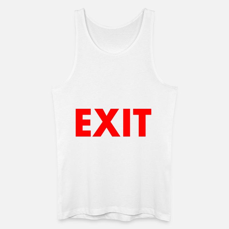 Exit - Männer Bio Tank Top - Weiß