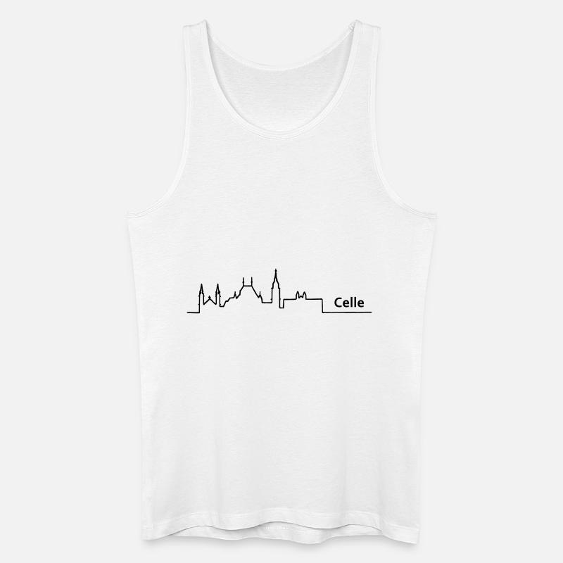celle skyline - Männer Bio Tank Top - Weiß
