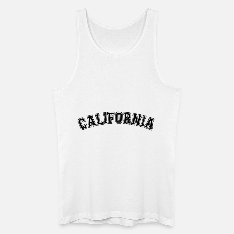 California - Männer Bio Tank Top - Weiß