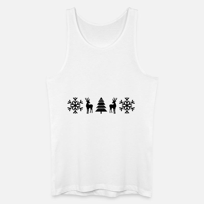 weihnachtsmuster_01 - Männer Bio Tank Top - Weiß