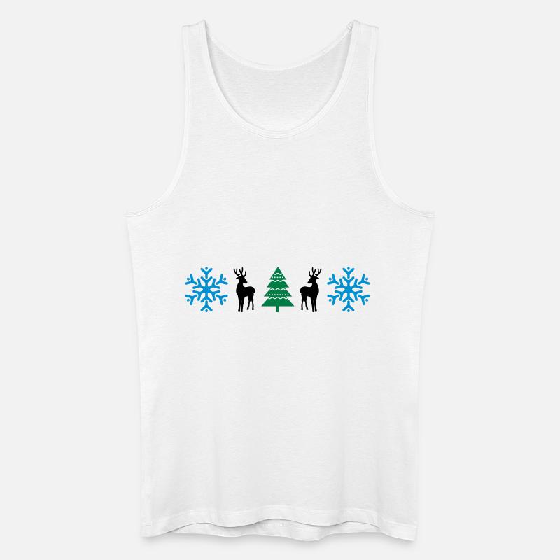 weihnachtsmuster_02 - Männer Bio Tank Top - Weiß
