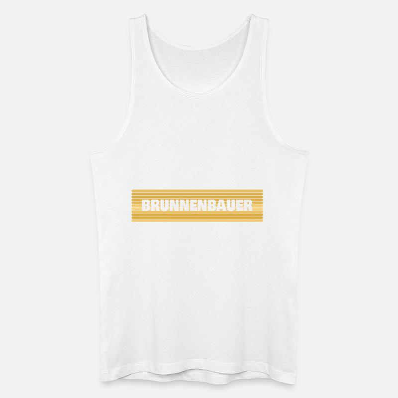 Beruf Brunnenbauer - Männer Bio Tank Top - Weiß