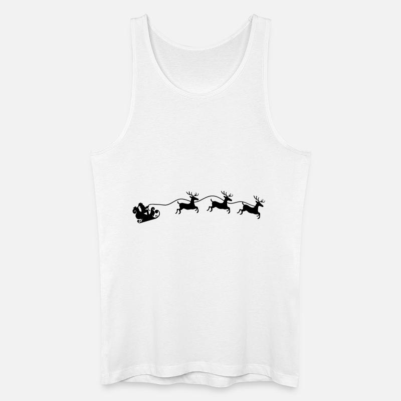 Weihnachtsmann Schlitten - Männer Bio Tank Top - Weiß