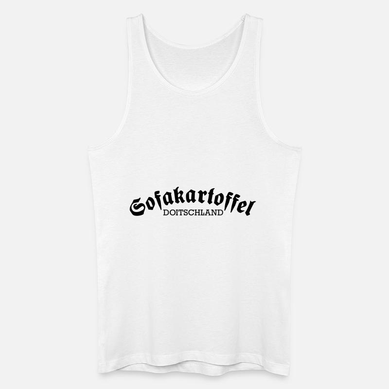 SOFARR KARRTOFFEL - Männer Bio Tank Top - Weiß