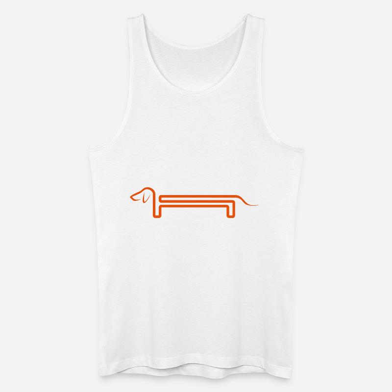 dackel - Männer Bio Tank Top - Weiß