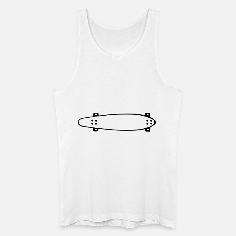 Longboard,longboarder,longboard, planche à roulett - Débardeur bio Homme - blanc
